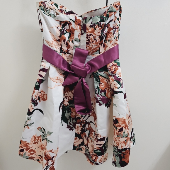 Mini A-line Floral Dress, Charlotte Russe, Size S - Picture 5 of 6